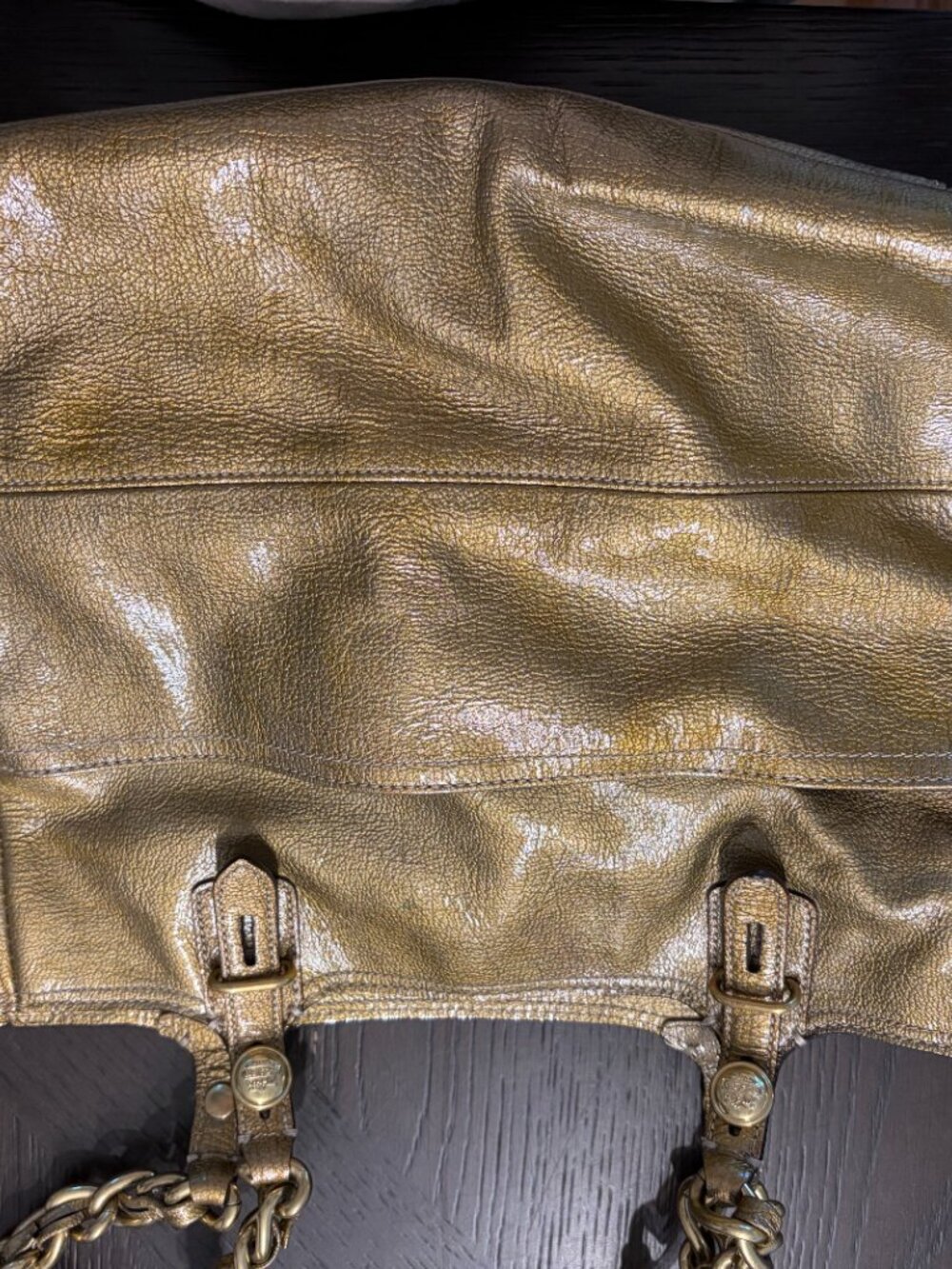 Gold Coach Shoulder Bag - Picture 3 of 5